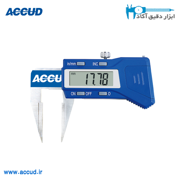 ضخامت سنج دیجیتال سوزنی باریک 25-0 میلی متر Accud (اکیود اتریش با گارانتی شرکتی) مدل 435-001-11