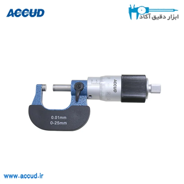 میکرومتر خارج سنج با چرخش سریع 25-0 میلی متر Accud (اکیود اتریش با گارانتی شرکتی) مدل 369-001-01
