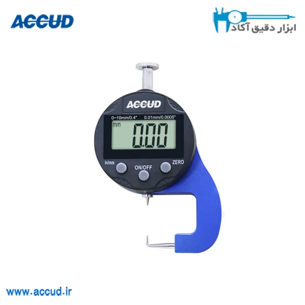 ضخامت سنج دیجیتال کوچک (سوزنی) 10-0 میلی متر Accud (اکیود اتریش با گارانتی شرکتی) مدل 469-010-31