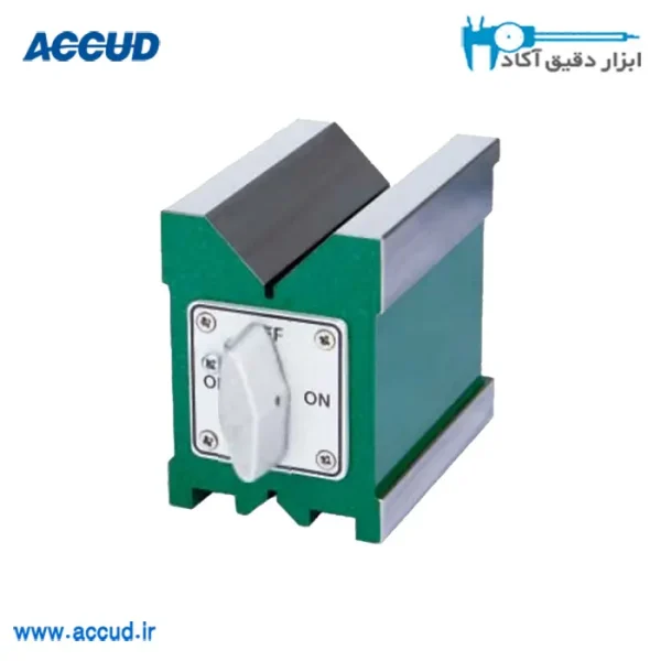 وی بلاک مگنتی سایز 75×56×75 میلی متر Accud (اکود با گارانتی شرکتی) مدل 627-075-01