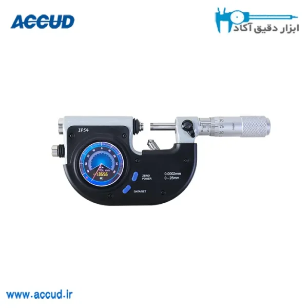 میکرومتر خارج سنج الکترونیکی 25-0 میلی متر (IP54) Accud (اکود با گارانتی شرکتی) مدل 389-001-02WF
